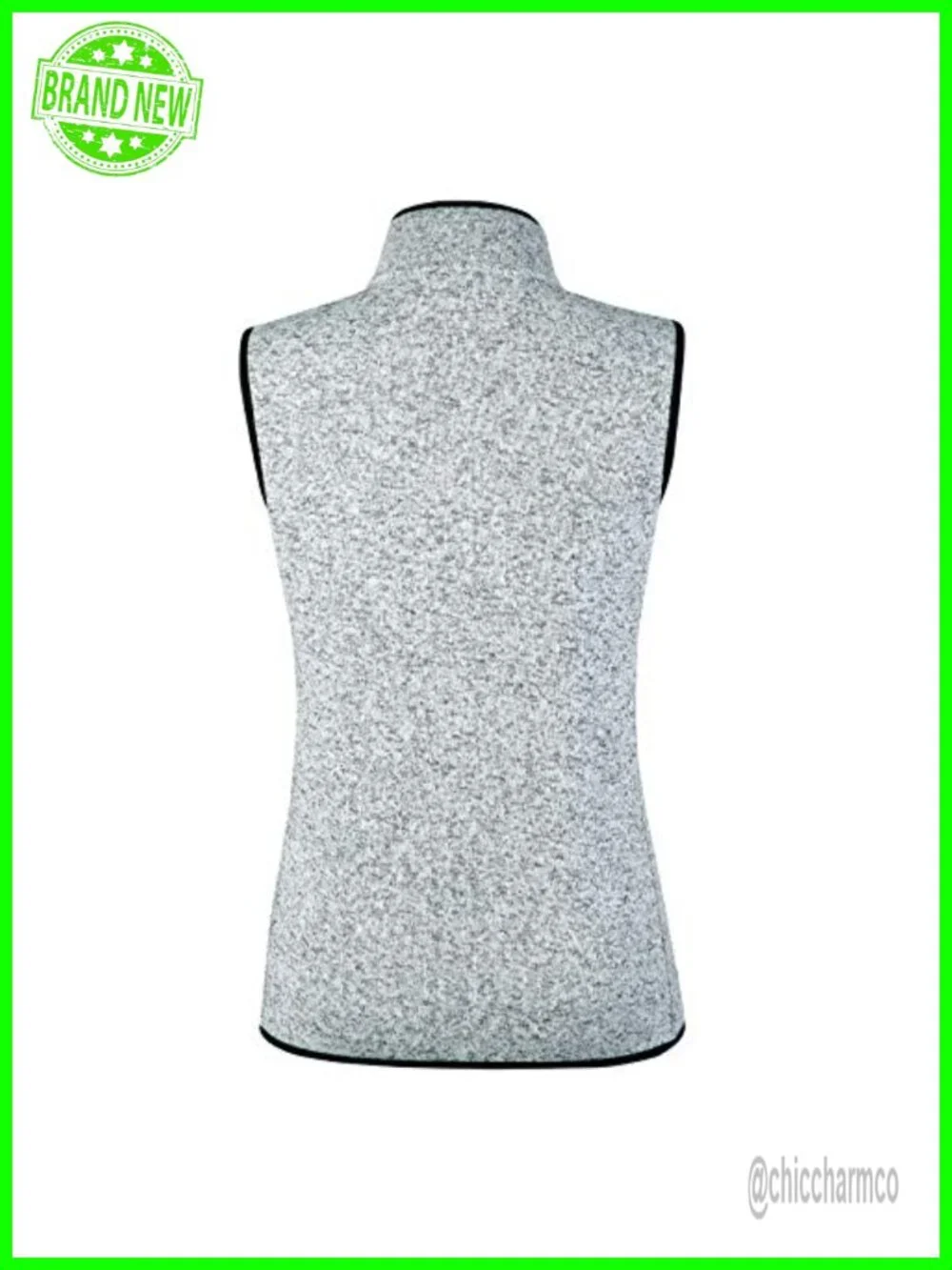 Zip Up Fleece Vest with Zipper Pockets Athletic Sleeveless Sweater Jacket